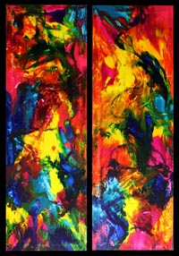 ALICE IN WONDERLAND. 2013. Diptych 2 canvases 40x120 cm. Acrylic