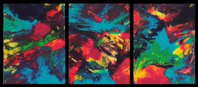 FATHER EAGL. May 2013. Triptych 3 canvases 30x40 cm. Acrylic