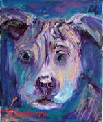 Dog. 2016. Oil on canvas 30x25 cm. Oil