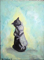 Cats hug. 2013. Acrylic on canvas 40x30 cm